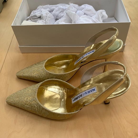 Raffia Slingback Sandal Manolo Blahnik - Picture 3 of 5